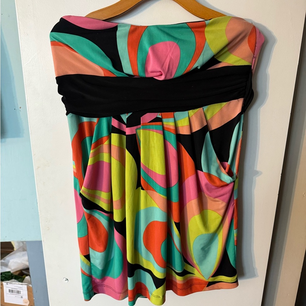 Multicolor Off-Shoulder Dress